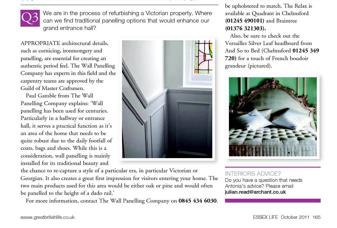 Wall Panelling Feature Article on Wall Panelling for Hallways